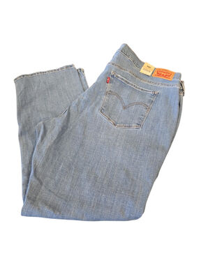 Levis Jeans Womens Plus Size 24W Classic Straight Blue Denim 28" Inseam NWT (D08